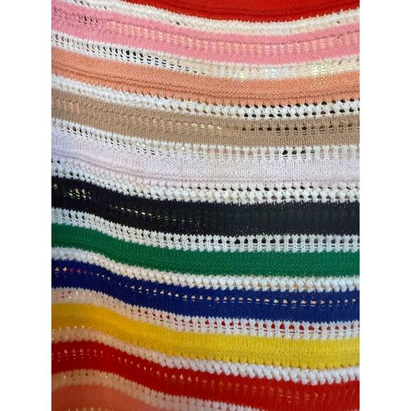 J. Crew rainbow stripe ruffle strap knit tank Size M - Picture 5 of 11